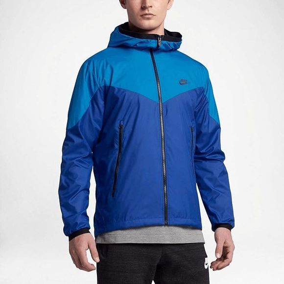 NEW Mens XXL NIKE Sportswear Windrunner Full Zip up Jacket Logo 917809-435 Blue - Picture 3 of 5